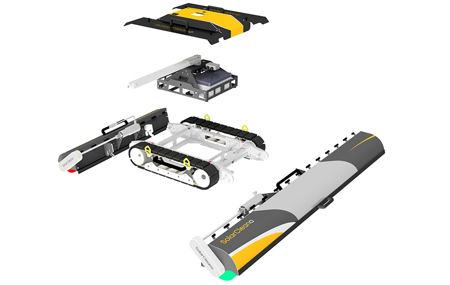 modular design of solar cleaning robot