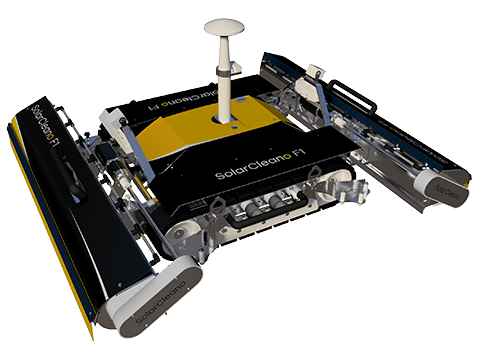 automatic robot for waterless solar panel cleaning 