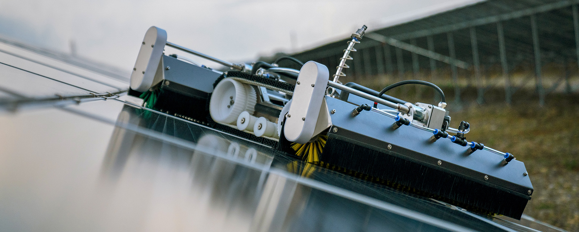 small robot cleaner for solar panels